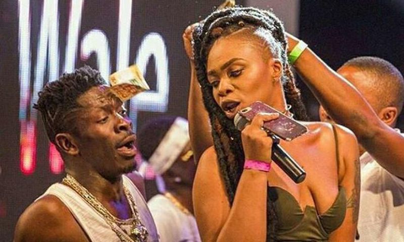 Shatta Wale and Michy performing together