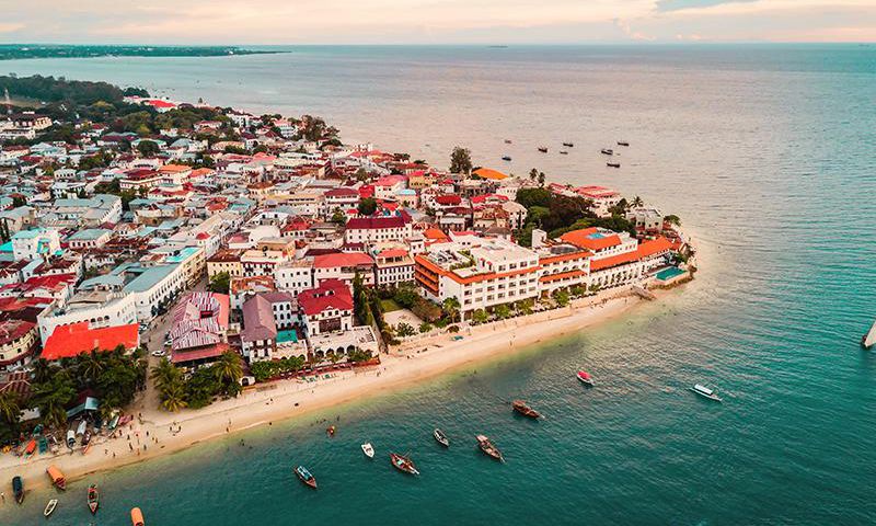Aerial view of Tanzania