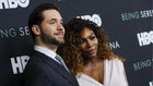 Serena Williams. right, and husband Alexis Ohanian