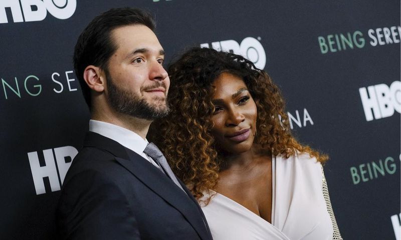 Serena Williams. right, and husband Alexis Ohanian