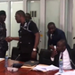 IGP Dampare exchanges pleasantries in a handshake with Supt. Asare wants him removed