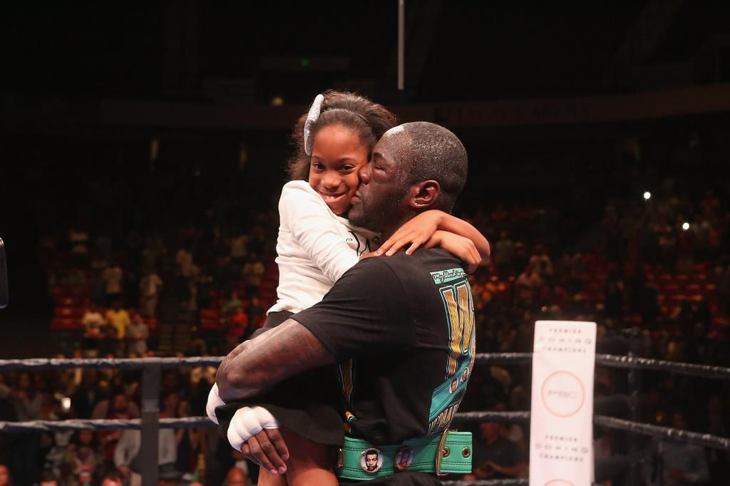 Deontay Wilder and his daughter