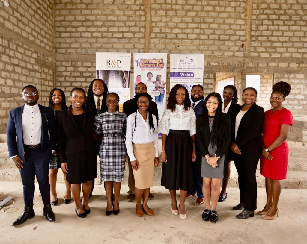 The team from B&P Associates, students from University of Pennsylvania Carey Law School, USA, Women in Law and Development in Africa (WiLDAF) Ghana