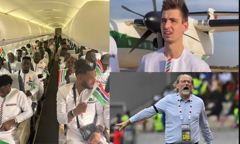 Gambia national team forced to make emergency landing after huge oxygen problems