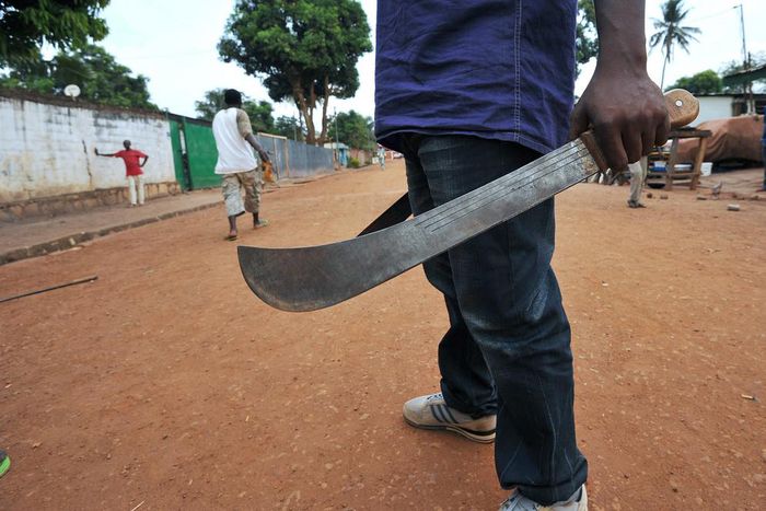 Man holding machete