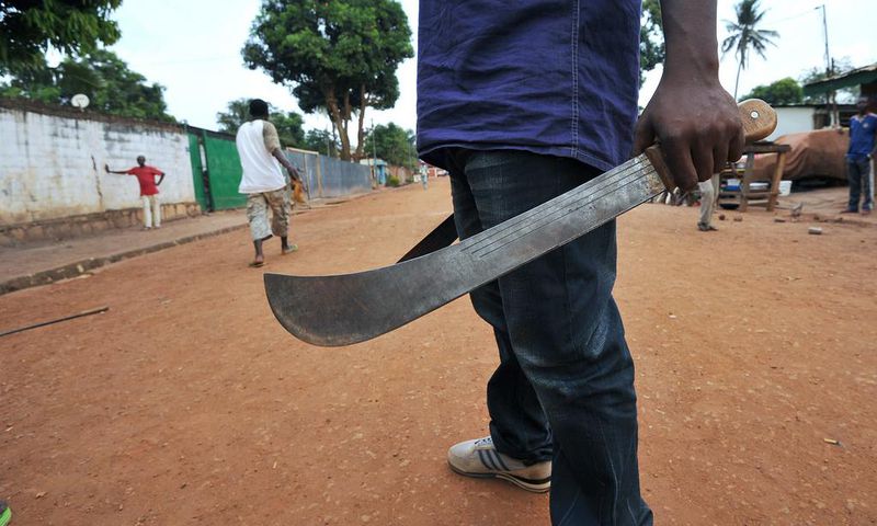 Man holding machete