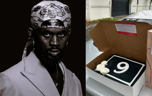 Black Sherif shares cakes