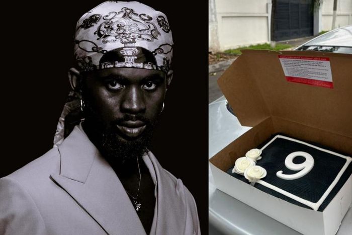 Black Sherif shares cakes