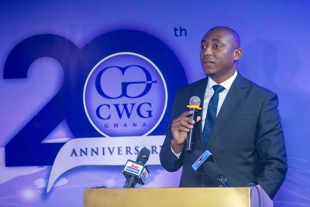 Cheif Operating Officer for CWG Ghana, Afolabi Sobande delivering a remarks on behalf of Group CEO, Adewale Adeyipo