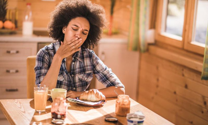 Lady feeling nausea