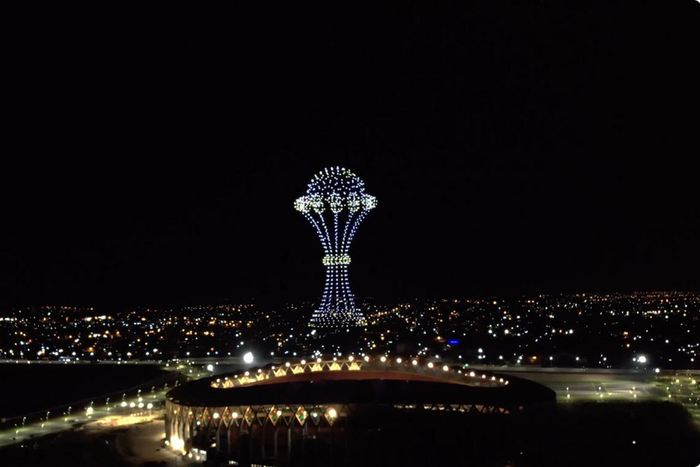 1000 luminous drones enchant the opening ceremony day of the 34th AFCON