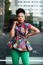 A lady in a peplum top