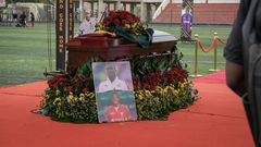 The coffin of the late Raphael Dwamena (Captured by Nicolas Horni)