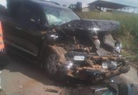 Photos: George Andah's mangled vehicle