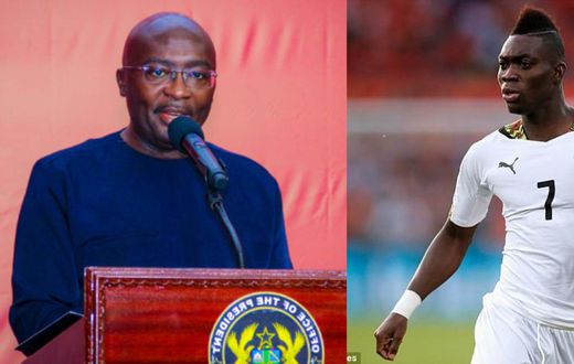 Dr Mahamudu Bawumia and Christian Atsu