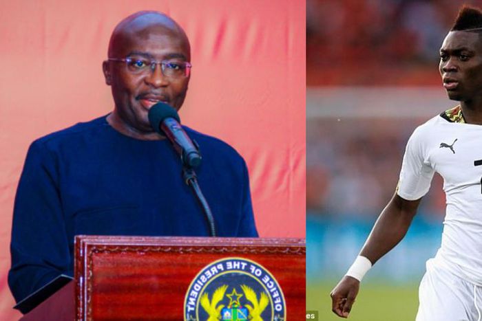 Dr Mahamudu Bawumia and Christian Atsu