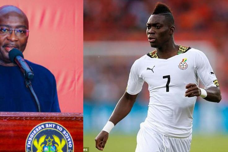 Dr Mahamudu Bawumia and Christian Atsu