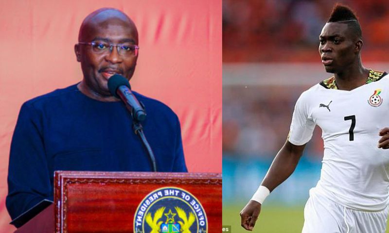 Dr Mahamudu Bawumia and Christian Atsu