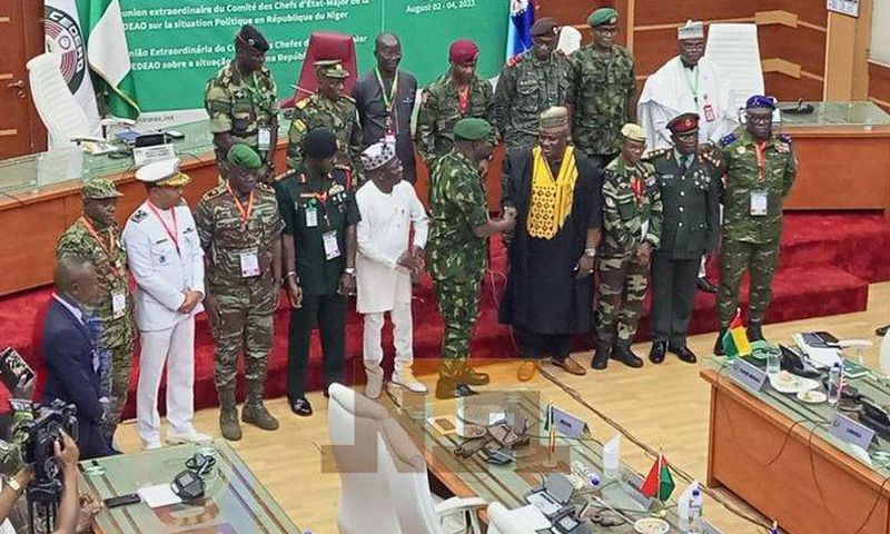 ECOWAS Military Chiefs announce decision on Niger Republic. [NTA Twitter]