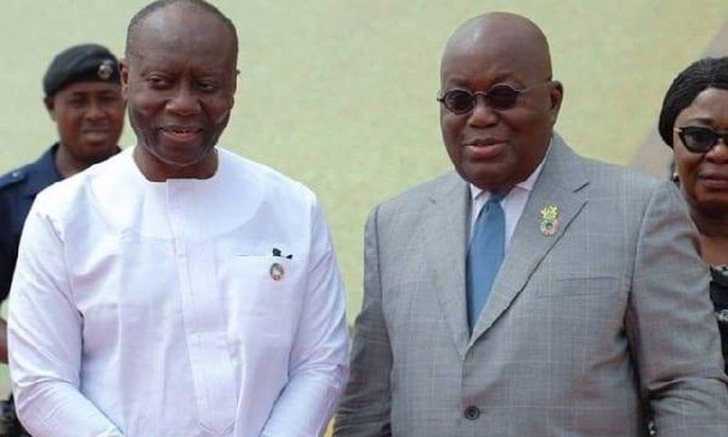 Ken Ofori-Atta with Nana Addo