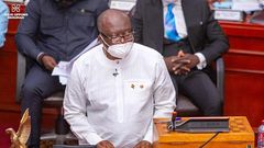 Ken Ofori at the presentation of Ghana's 2023 national budget
