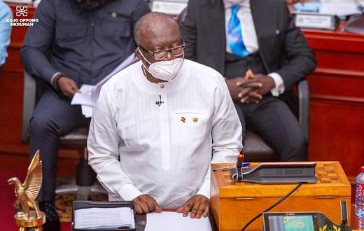 Ken Ofori at the presentation of Ghana's 2023 national budget