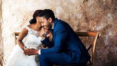 Black couple on their wedding day [iStock]
