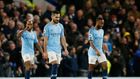 Manchester City's Raheem Sterling (right) was the victim of alleged racist abuse by a Chelsea fan on Saturday