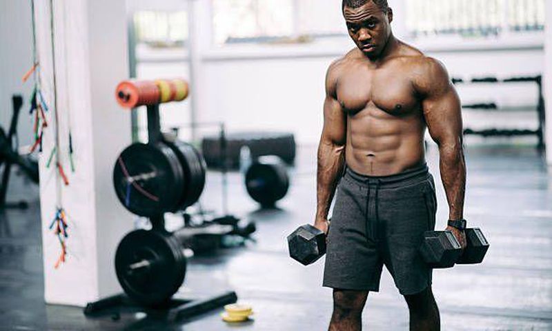 A man exercising