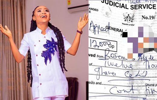Akuapem Poloo pays GH12,000 fine to regain freedom from prison; receipt drops online