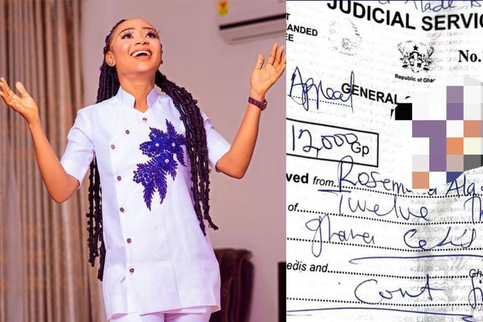 Akuapem Poloo pays GH12,000 fine to regain freedom from prison; receipt drops online