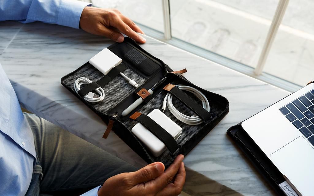 This case holds and organizes all of your Apple chargers, wires, and dongles — and it's perfect for traveling