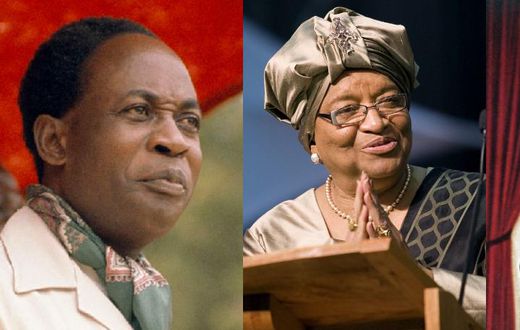 Dr Kwame Nkrumah, Ellen Johnson Sirleaf and Haile Selassie