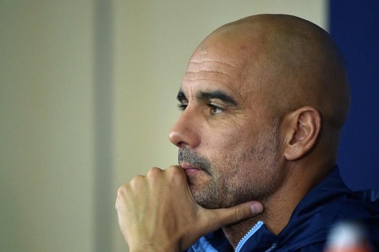Not looking back in anger: Manchester City's Spanish manager Pep Guardiola.