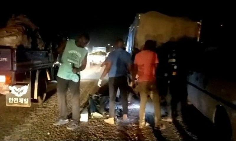 Speeding tipper truck kills sex worker as she fights for money from client after service