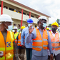 Energy Minister, Dr. Matthew Opoku Prempeh and officials from GRIDCO, ECG and MiDA inspect the ongoing project for the construction of a Bulk Supply Point (BSP) at Kasoa.