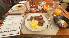 In the morning, we faced a breakfast buffet so large it could rival ones in Vegas.