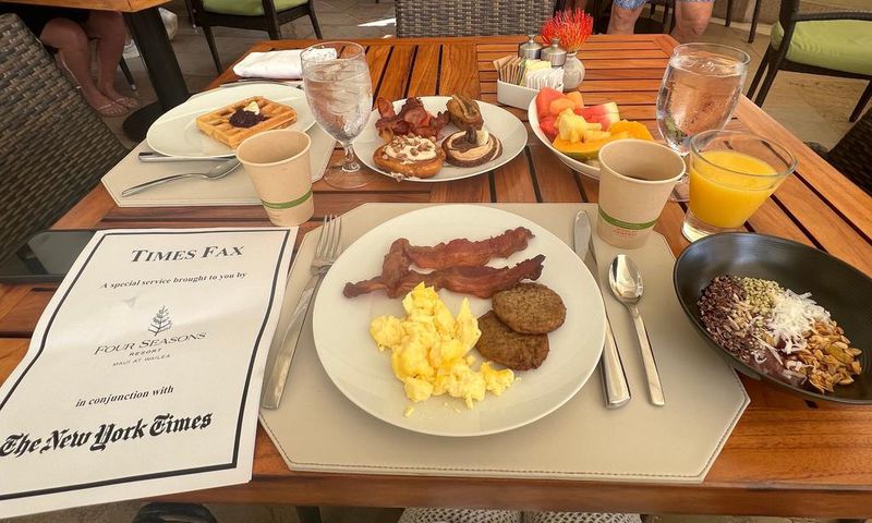 In the morning, we faced a breakfast buffet so large it could rival ones in Vegas.