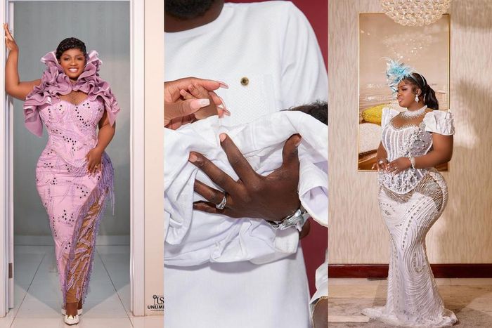 Tracey Boakye outfits for her 3rd child's christening