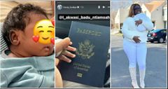 Tracey Boakye’s new born son is officially a citizen of the United States of America