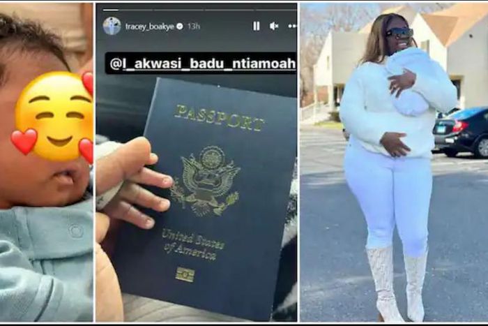Tracey Boakye’s new born son is officially a citizen of the United States of America