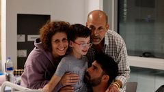 Ohad Munder, 9, and his mother, Keren Munder, 54