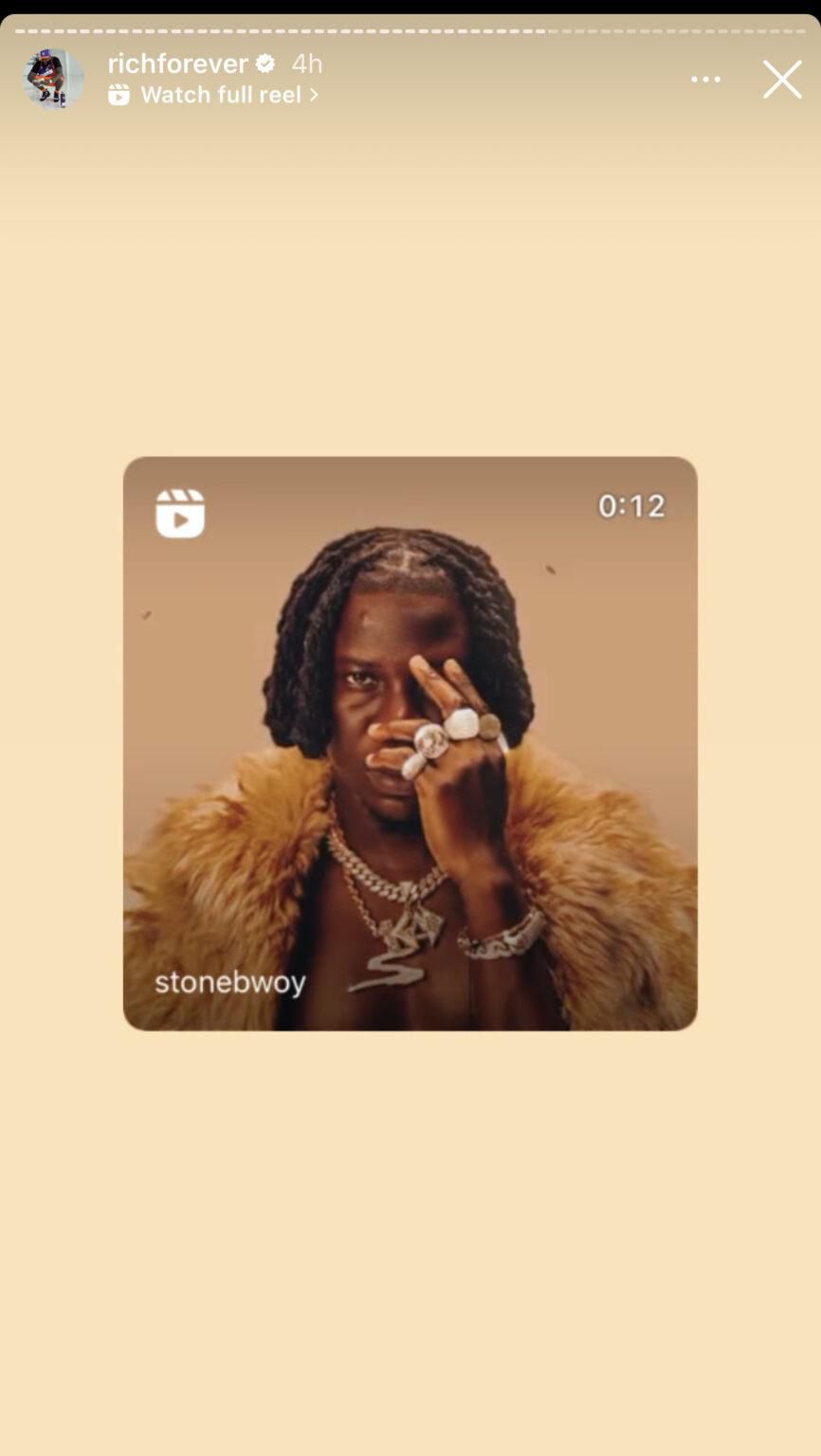 Rick Ross promote Stonewoy’s recent released album titled 5th Dimension