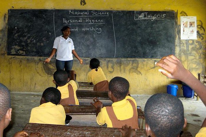 Teacher in classroom
