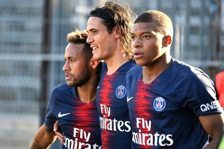 Paris Saint-Germain's all-star attack of Neymar, Edinson Cavani and Kylian Mbappe