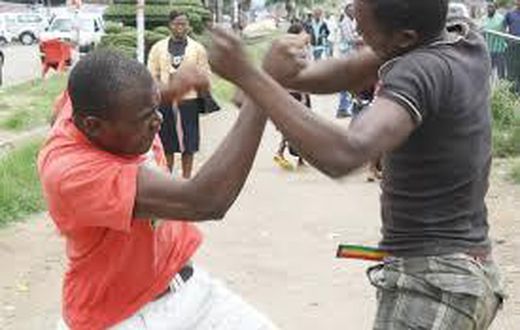 File photo: Two men fighting