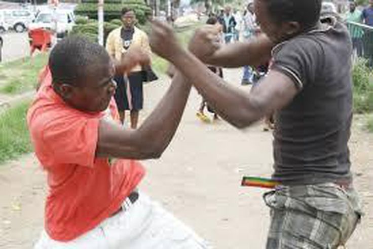 File photo: Two men fighting