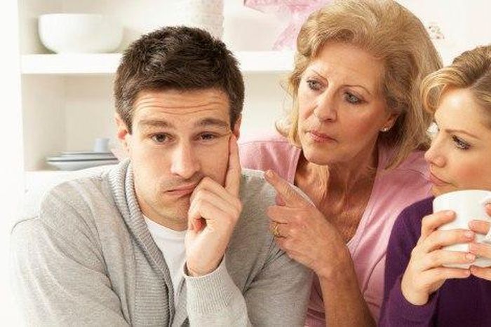 Couple and mother-in-law