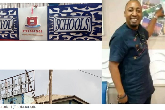 Inset: Frederick Olorunfemi (The deceased).