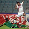 Mauritania (in green) playing Tunisia. They are on the verge of a first appearance at the Africa Cup of Nations